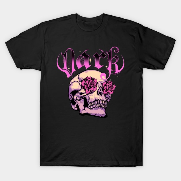 Magenta Skull T-Shirt by Heymoonly